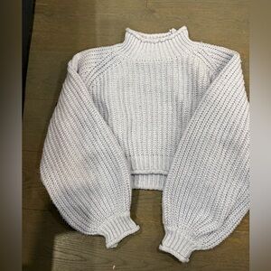 Fashion Nova Soft Gray Knit Turtleneck Sweater